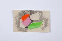 Postava by Milan Paštéka, Okolo 1960, Ceruza, voskový pastel na papieri, sold Jan 2024