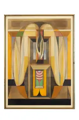 Ladislav Guderna, V lone, 1970, Farebné ceruzy, pastel na papieri