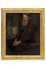 Halász-hradil Elemér, Sediaci muž, 1906, Olej na plátne