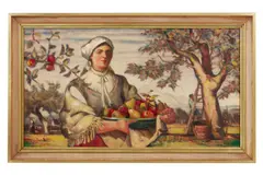 Martin Benka, Pri oberačke ovocia, 1938, Olej na plátne