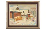Jan Hála, Zima vo Važci, 1947, Olej na plátne