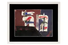 Milan Paštéka, Dialóg, 1966, Tuš, tempera, gvaš na papieri