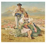 Jan Hála, Nad Važcom, 1943, Olej na plátne