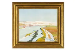 Vincent Bánsághi, Predjarie na Dunaji, okolo 1920, Olej na hrubom plátne
