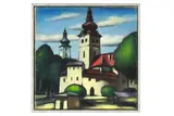 Viliam Ruttkay-Nedecký, Mestský hrad v Banskej Bystrici, okolo 1940, Olej na plátne