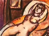 Ležiaca by Vincent Hložník, 1947, Akvarel na papieri, sold Jun 2023