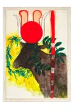 Jarmila Sabová, Hathor, 2021, Suchý pastel, olej na sololite