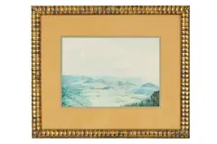 Ester Šimerová-Martinčeková, Nad krajinou, okolo 1950, Akvarel na papieri