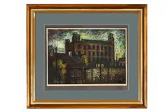 Janko Alexy, Bratislavský hrad, okolo 1960, Pastel na papieri