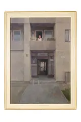 Jozef Srna, Na balkóne, 1981, Olej na plátne