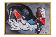 Východisko by Vincent Hložník, 1985, Olej na kartóne, sold Apr 2023