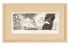 Vincent Hložník, Tieň, 1980, Lept, suchá ihla na papieri. 1/5