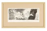 Vincent Hložník, Tieň, 1980, Lept, suchá ihla na papieri. 1/5