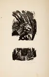 Vincent Hložník, Ilustrácia II, 1964, Drevorytl na papieri