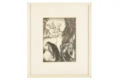 Vincent Hložník, Rozprávkový motív I, 1948, Litografia na papieri