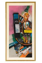 Život sám by Vincent Hložník, 1982, Pastel na papieri, sold Apr 2023