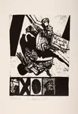 Vincent Hložník, Filozofické hry, 1965, Linoryt na papieri