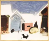 Vladimír Kompánek, Stratený v zime, okolo 1968 – 1970, Tempera na papieri, kašírované na sololite