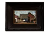 Gyula Rudnay, Na dvore, 1915, Olej na dreve