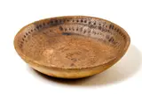 Bodkovaná misa by Jozef Sušienka, 1968, Pálená hlina, glazúra, sold Nov 2022