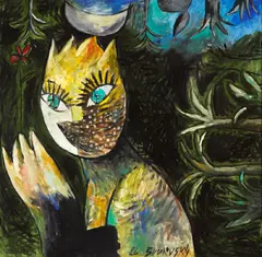 Daniel Brunovský, Mačka, 1986, Olej na plátne