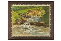 Horská bystrina by Eugen Szepesi-Kuszka, 1912, Olej na plátne (dublovanom), sold Jun 2022