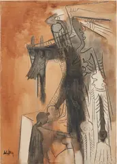 Wifredo Lam, Untitled, 1964, oil on canvas