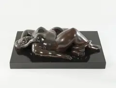 Woman with Serpent by Fernando Botero, 1983, bronze, offered Jul 2020