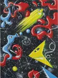 Kenny Scharf, Spacemeats, 1995, oil and acrylic on canvas