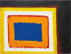 Al Held, Untitled, 1960, acrylic on paper, mounted on board