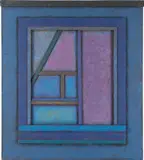 Ralph Humphrey, Station, 1982-1983, casein, modeling paste and wood collage on panel