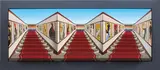 Patrick Hughes, Stairs to the Stars, 2016, oil on board construction, in artist's frame