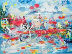 Petra Cortright, marathon training programs map + 50 grey states, 2014, digital painting on aluminum