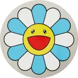 Takashi Murakami, Flower of Joy - Wintermint, 2007, acrylic and platinum leaf on canvas laid on board