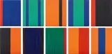 Untitled by Günther Förg, 2001, acrylic on plywood, in 10 parts, sold Jul 2020