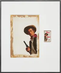 Untitled (original) by Richard Prince, 2012, acrylic on original illustration and paperback book, in artist's frame, offered Jul 2020