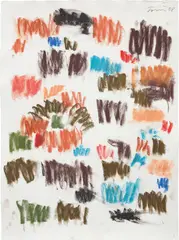 Aller Retour by Günther Förg, 2008, pastel on handmade paper, sold Jul 2020