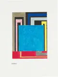 Peter Halley, Untitled (6/24/99.2), 1999, pearlescent and metallic acrylic on digitally printed paper