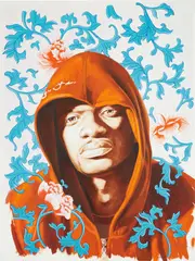 Kehinde Wiley, Check II, 2006, oil on paper