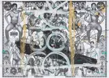 Oscar Murillo, Untitled, 2012, acrylic, graphite and paper collage on inkjet print