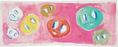 André Butzer, Untitled, 2017, gouache on unstretched linen