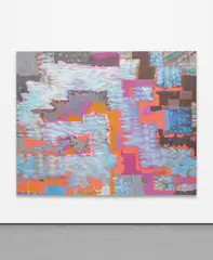Keltie Ferris, ++++****))), 2012, oil, acrylic and pastel on canvas