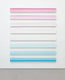 Claudia Comte, White Russian, 2013, acrylic on canvas, in 8 parts