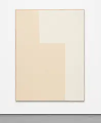 Untitled (Begin in one corner) by Ethan Cook, 2014, hand woven cotton canvas, in artist's frame, sold Jul 2020
