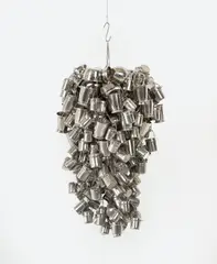 Untitled by Subodh Gupta, 2012, stainless steel utensils and rope, sold Jul 2020