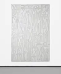 RETNA, Yo Soy La Corazone Del la Linea Blanca, 2012, enamel, acrylic and crystalline on canvas