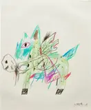 Robert Nava, Untitled, 2019, graphite and crayon on paper
