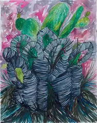 Vaughn Spann, Strange Bloom #1, 2018, watercolor on paper