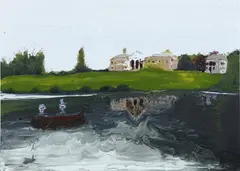 Genieve Figgis, Boat House, 2015, acrylic on canvas