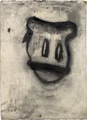 Untitled by Joyce Pensato, 1991, charcoal on paper, sold Sep 2020